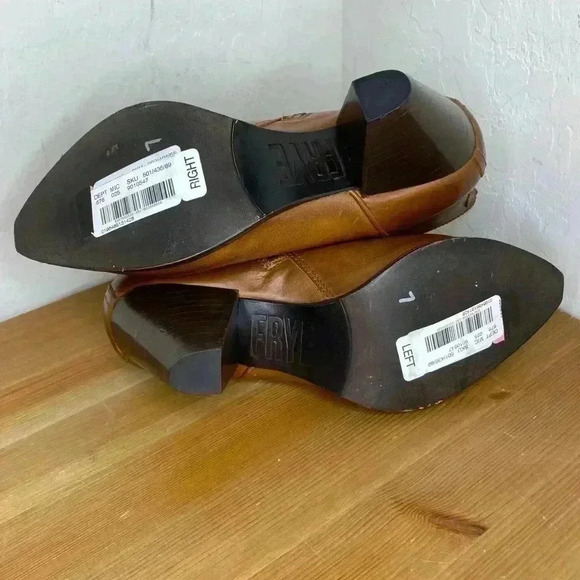 NEW Frye June Western Bootie Shootie Caramel Women’s Size 7B - Picture 9 of 11